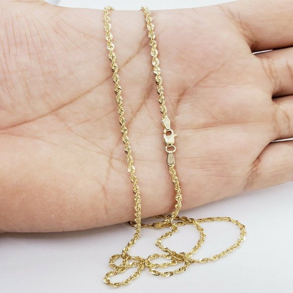 NEW 10KT SOLID GOLD NECKLACE MALE FEMALE!